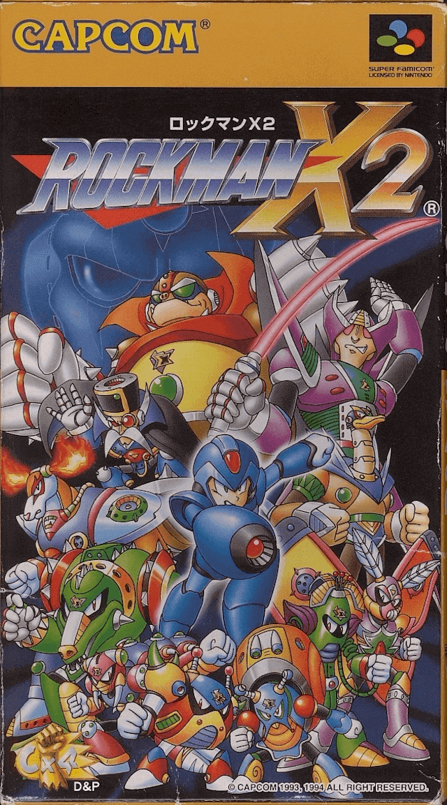 Rockman X2 box art for Super Famicom